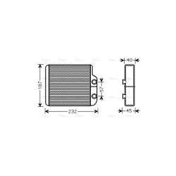 AVA Heater Matrix AVA QUALITY COOLING TO6368 OE Ref 8710705060