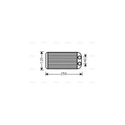 AVA Heater Matrix AVA QUALITY COOLING TO6557 OE Ref 8710710350