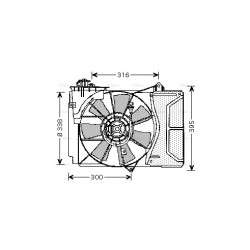 AVA Radiator Fan AVA QUALITY COOLING TO7503 OE Ref 16361-23040
