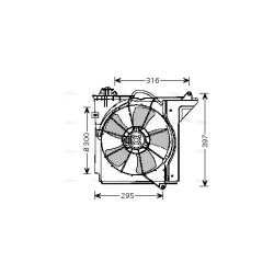 AVA Radiator Fan AVA QUALITY COOLING TO7538 OE Ref 163630J010