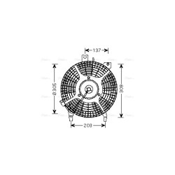 AVA Radiator Fan AVA QUALITY COOLING TO7542 OE Ref 8845412130