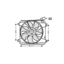 AVA Radiator Fan AVA QUALITY COOLING TO7554 OE Ref 1308CG