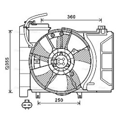 AVA Radiator Fan AVA QUALITY COOLING TO7647 OE Ref 163600Q040