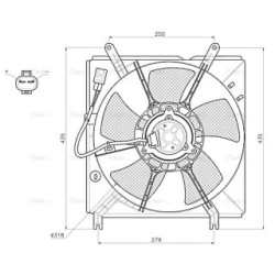 AVA Radiator Fan AVA QUALITY COOLING TO7800 OE Ref 1636128021