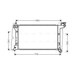 AVA Radiator AVA QUALITY COOLING TOA2289 OE Ref 16400-21140