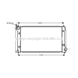 AVA Radiator AVA QUALITY COOLING TOA2403 OE Ref 16400-0N031