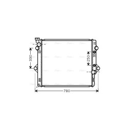 AVA Radiator AVA QUALITY COOLING TOA2478 OE Ref 1640030141
