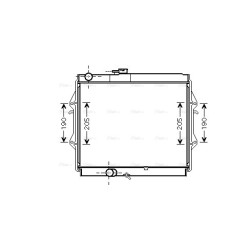 AVA Radiator AVA QUALITY COOLING TOA2492 OE Ref 16400-5B600