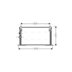 AVA AC Condenser AVA QUALITY COOLING TOA5585 OE Ref 8846035340