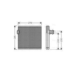 AVA AC Evaporator AVA QUALITY COOLING TOV485 OE Ref 8850128390
