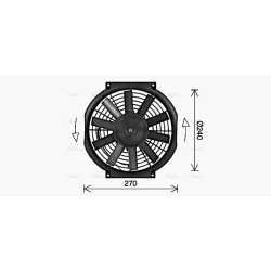 AC Condenser Fan AVA QUALITY COOLING UV7506 AVA QUALITY COOLING