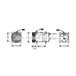 AC Compressor AVA QUALITY COOLING UVAK059