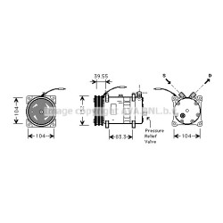 AC Compressor AVA QUALITY COOLING UVK057
