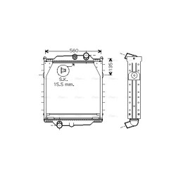 Radiator VOLVO 676628 AVA QUALITY COOLING VL2045 OE Ref 20555291
