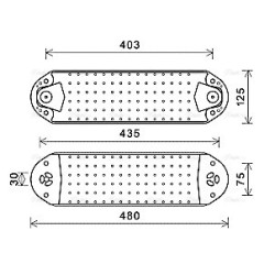 Engine Oil Cooler VOLVO 20700516 AVA QUALITY COOLING VL3074 OE Ref 20712461
