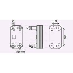 Oil Cooler Retarder MERCEDES A0002701795 AVA QUALITY COOLING VL3092 OE Ref A0002702095