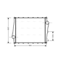 Intercooler VOLVO 6 75 428 AVA QUALITY COOLING VL4022 OE Ref 1676633