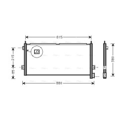 AC Condenser VOLVO 20515134 AVA QUALITY COOLING VL5025 OE Ref 20838905
