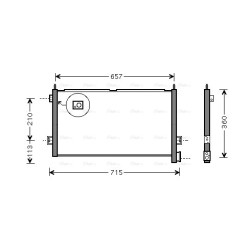 AC Condenser VOLVO 20515136 AVA QUALITY COOLING VL5027 OE Ref 20838903