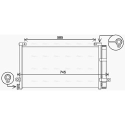 AC Condenser VOLVO 21879638 AVA QUALITY COOLING VL5086D OE Ref 22174113