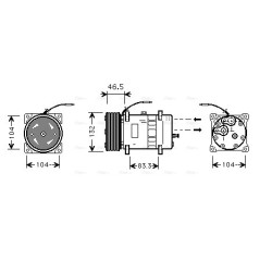 AC Compressor VOLVO 3962650 AVA QUALITY COOLING VLAK037 OE Ref 7403360