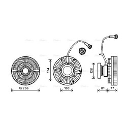 Fan Clutch VOLVO 20466633 AVA QUALITY COOLING VLC056 OE Ref 20854515