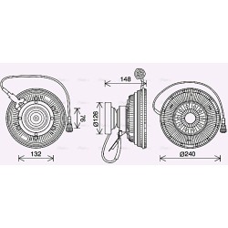 Fan Clutch VOLVO 20450210S AVA QUALITY COOLING VLC094 OE Ref 20450240S