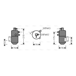 AVA AC Dryer VOLVO SWIFT 585048 AVA QUALITY COOLING VLD031 OE Ref G281550030020