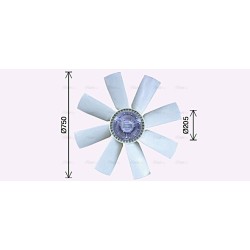 Radiator Fan VOLVO 675036 AVA QUALITY COOLING VLF096 OE Ref 1675048