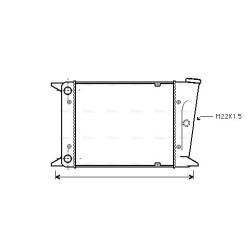 Radiator AVA QUALITY COOLING VN2006 OE Ref 171121251K