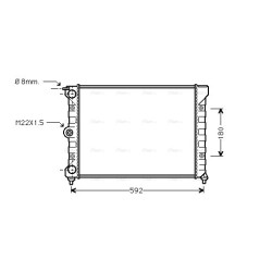 Radiator AVA QUALITY COOLING VN2011 OE Ref 321.121.253 T