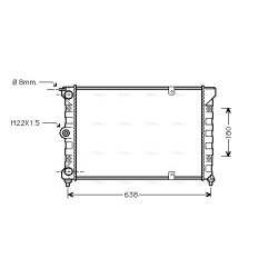 AVA Radiator AVA QUALITY COOLING VN2018 OE Ref 321121253AB