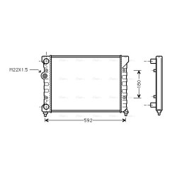 AVA Radiator AVA QUALITY COOLING VN2029 OE Ref 6N0121253J