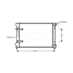AVA Radiator AVA QUALITY COOLING VN2048 OE Ref 171.121.253 CK