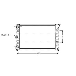 AVA Radiator AVA QUALITY COOLING VN2078 OE Ref 353.121.253 N