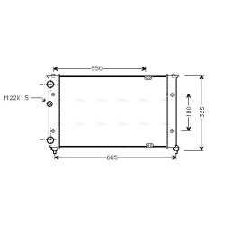AVA Radiator AVA QUALITY COOLING VN2156 OE Ref 6K0.121.253 AC