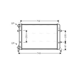 AVA Radiator AVA QUALITY COOLING VN2204 OE Ref 1K0.121.251 AR