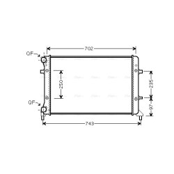 AVA Radiator AVA QUALITY COOLING VN2205 OE Ref 1K0.121.251 AR