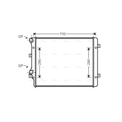 AVA Radiator AVA QUALITY COOLING VN2207 OE Ref 1K0.121.253 L
