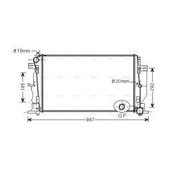 Radiator AVA QUALITY COOLING VN2279 OE Ref 2E0.121.253 A