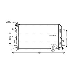 Radiator AVA QUALITY COOLING VN2282 OE Ref 2E0.121.253 A