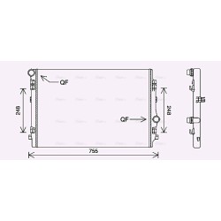 AVA Radiator AVA QUALITY COOLING VN2398 OE Ref 5Q0121251EN