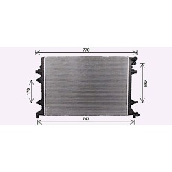 AVA Engine Radiator AVA QUALITY COOLING VN2415 OE Ref 5K0121251S