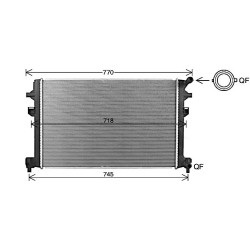 AVA Radiator AVA QUALITY COOLING VN2426 OE Ref 5Q0121251FA