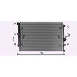 AVA Radiator AVA QUALITY COOLING VN2428 OE Ref 5N0121253Q