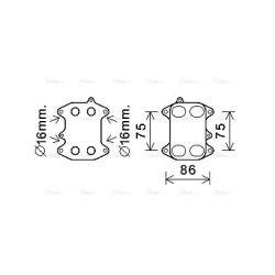 AVA Engine Oil Cooler AVA QUALITY COOLING VN3388 OE Ref 03L117021C