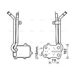 AVA Engine Oil Cooler AVA QUALITY COOLING VN3389 OE Ref 03C117021E