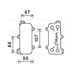 Engine Oil Cooler AVA QUALITY COOLING VN3392 OE Ref 070117021D