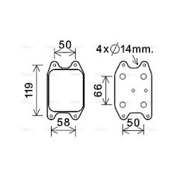 AVA Engine Oil Cooler AVA QUALITY COOLING VN3394 OE Ref 04E117021C