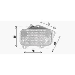 Engine Oil Cooler AVA QUALITY COOLING VN3429 OE Ref 07K117021C